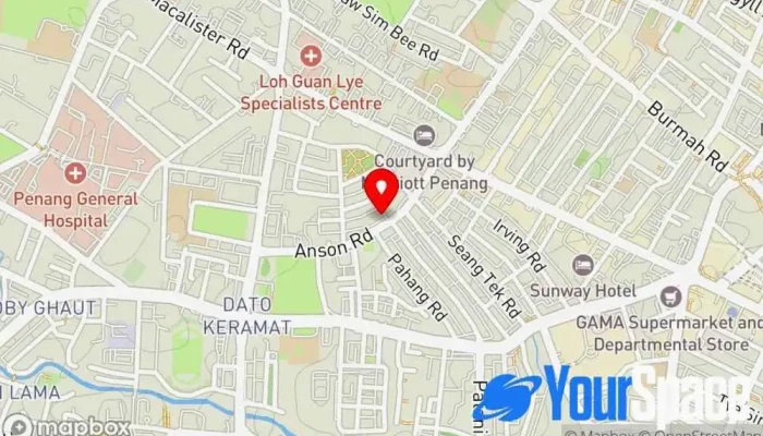 Align Fitness Penang -  Peta - George Town