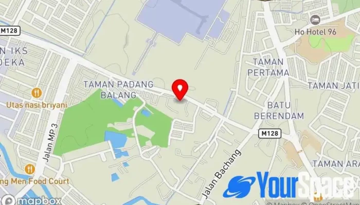 Batu Berendam Badminton Hall -  Peta - Batu Berendam