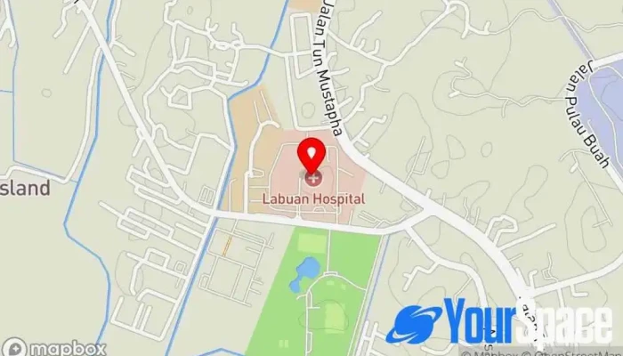 Hospital Nukleus Labuan -  Peta - Labuan
