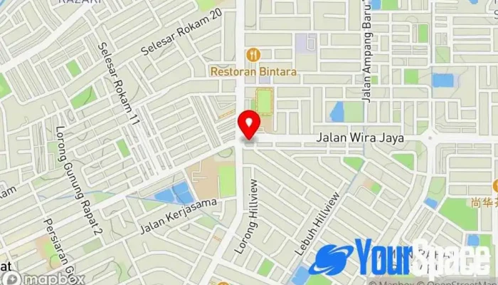 peta Inner Space Ipoh Pusat Meditasi di Ipoh