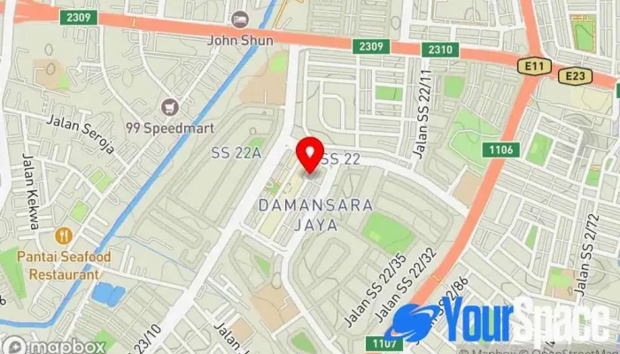 Jazzercise Damansara Jaya Janz Fitness -  Peta - Petaling Jaya