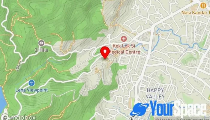 peta Kuil Kek Lok Si Kuil Buddha, Tempat Tarikan Pelancong di Ayer Itam