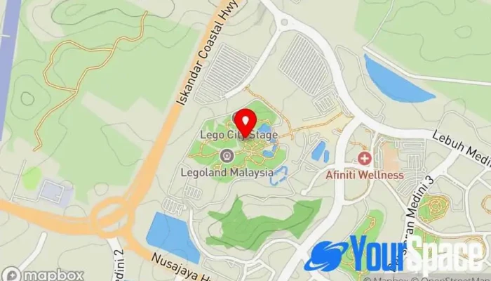 peta LEGOLAND Malaysia Taman Tema, Tempat Tarikan Pelancong di Iskandar Puteri