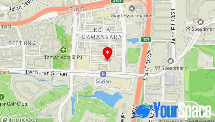Ouranos Gym Kota Damansara -  Peta - Petaling Jaya