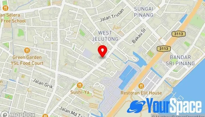 Skye Yoga Penang -  Peta - George Town