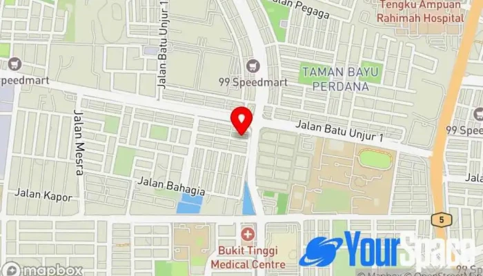 Surya Yoga Bukit Tinggi -  Peta - Klang
