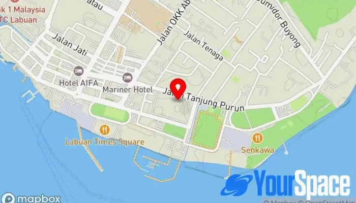 peta Universal Serviced Offices Sdn Bhd Perkhidmatan Pentadbiran Perniagaan di Labuan